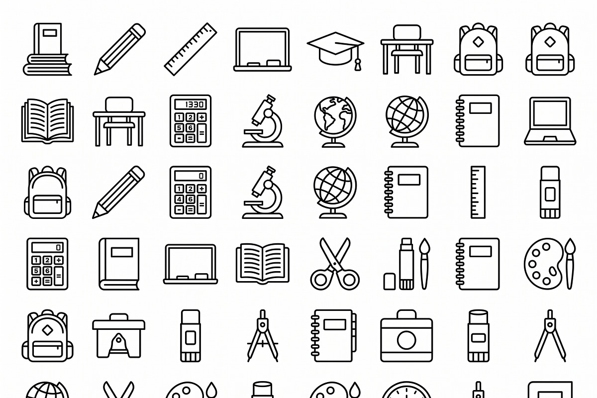 Bundle Online Learning Outline Icons, an Outline Icon by adenpinkstore (Photo 16 of 23)