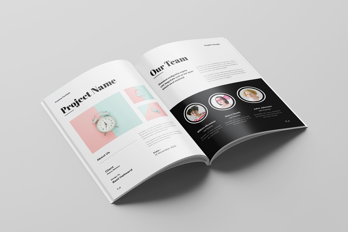 Creative Portfolio Brochure Template, a Brochure Template by Spark_Creative (Photo 4 of 14)