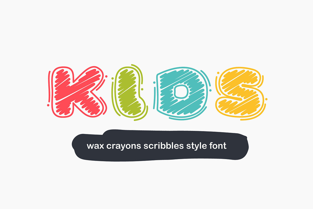 KidsCrayons Colored font, a Symbol Font by kaer_shop (Photo 1 of 9)