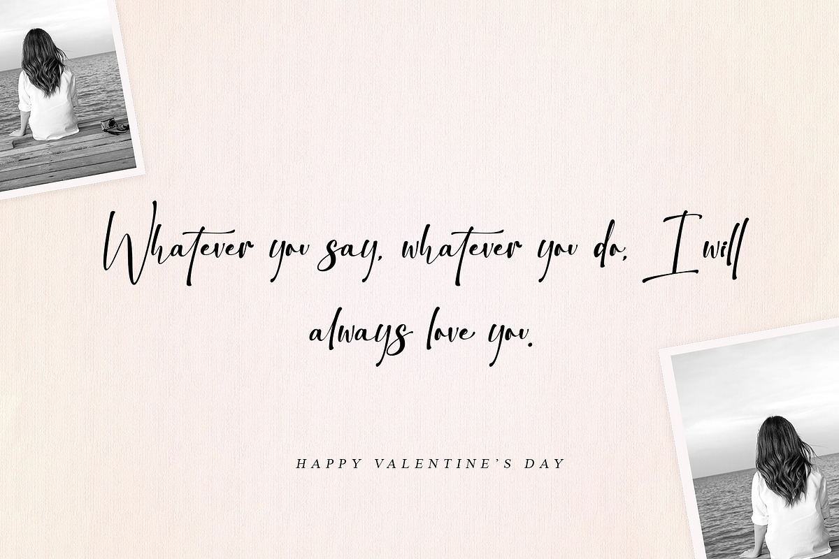 Blacker Valentine, a Script Font by Letterara (Photo 2 of 10)