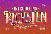 Richsten - Victorian Display Font, a Font by Letterhend Studio (Thumbnail 1 of 10)