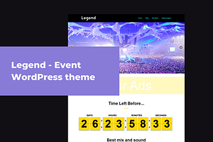 Legend - Event WordPress Theme