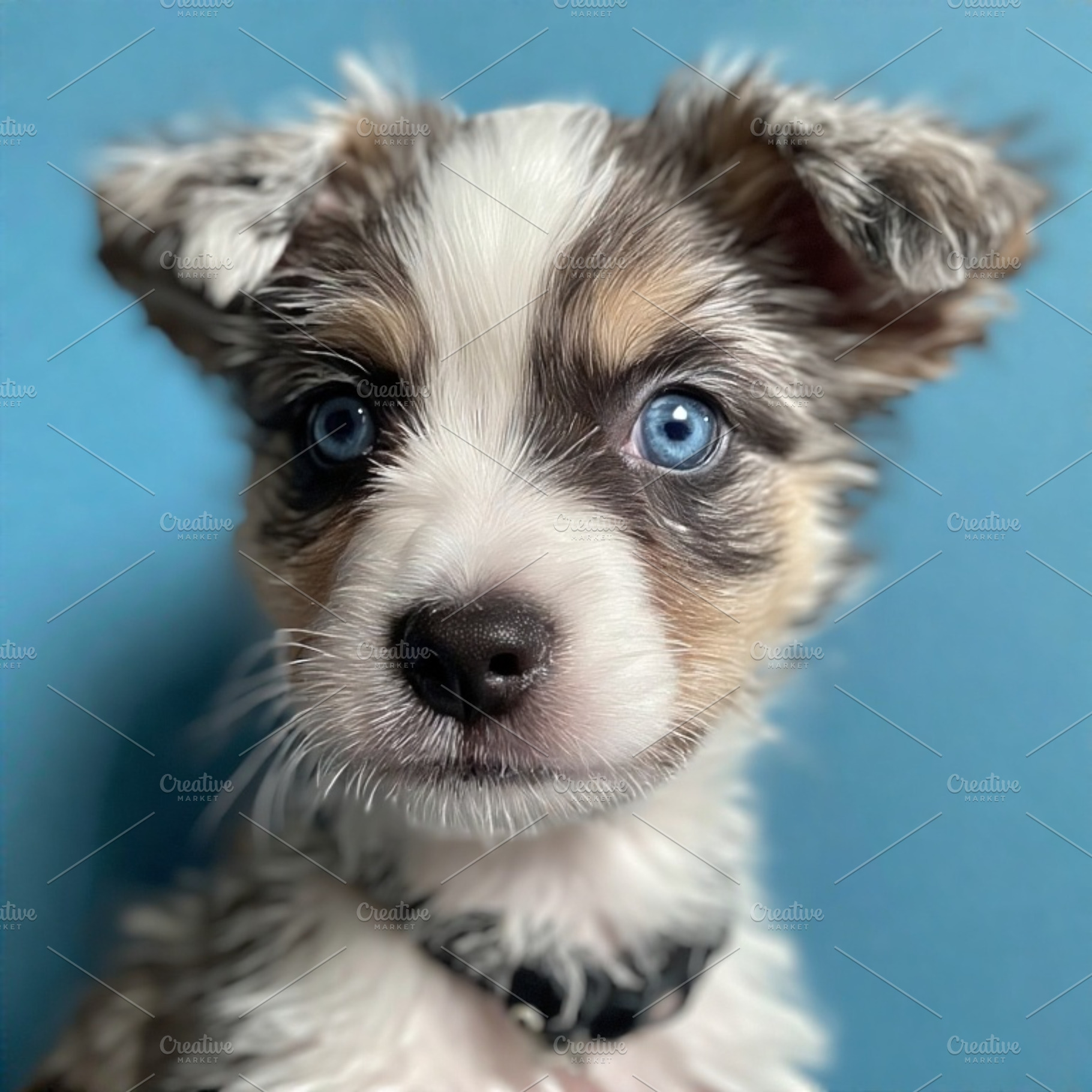 Puppy dog with blue eyes image, a Photo by ComfortQ