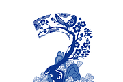 Number 0-9 Design in Chinese Style, a Symbol Font by PonDeArt (Thumbnail 4 of 11)