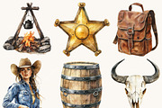 Watercolor Western Clipart Bundle, a Person Illustration by Design Scotch (Thumbnail 4 of 8)