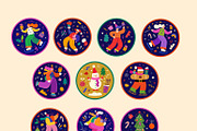 Merry Christmas and Happy New Year!, a Seasonal Illustration by MoleskoStudio (Thumbnail 21 of 27)