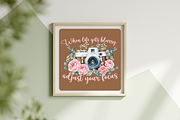 Inspirational Floral PNG, Camera, a Graphic by Vector Portal (Thumbnail 2 of 9)