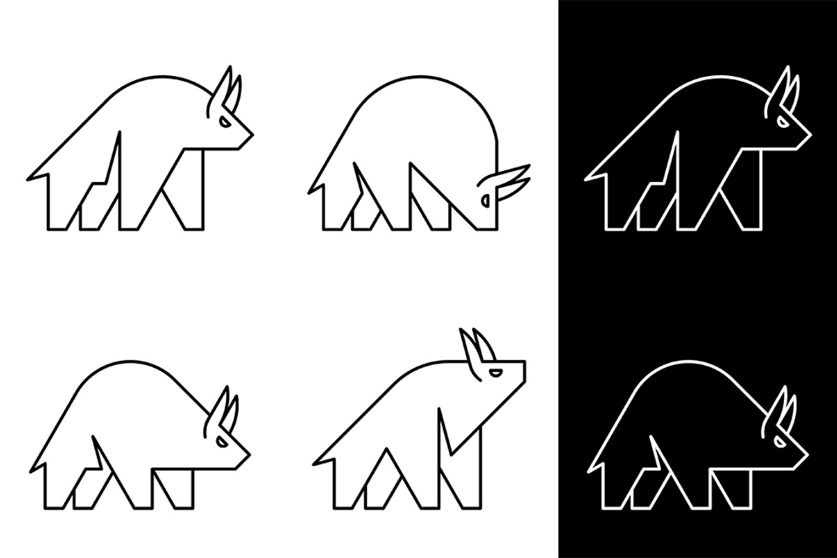 Bull Logo + pattern, an Object Graphic by NataliiaVolyk (Photo 3 of 7)