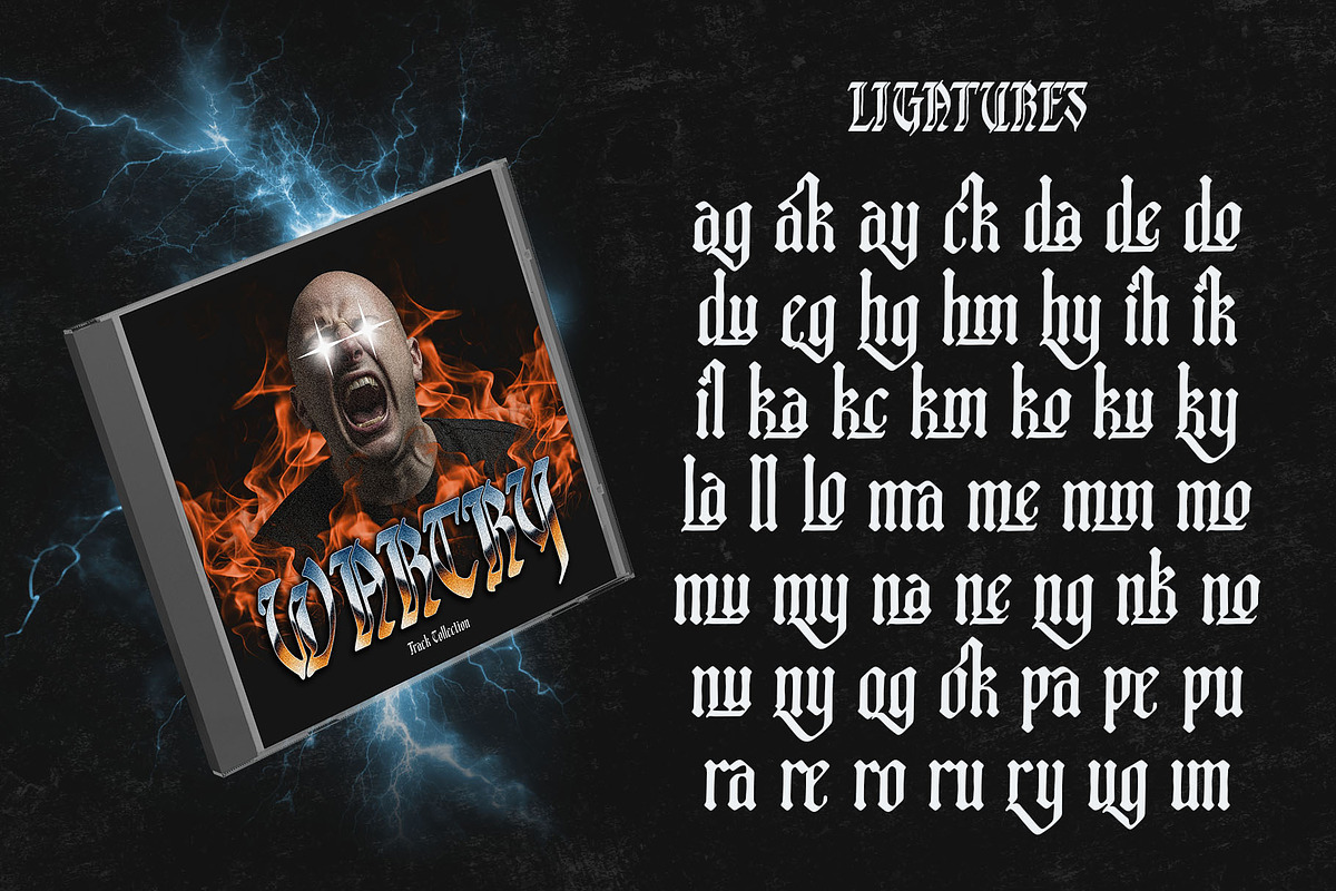 Black Dakota Typeface, a Blackletter Font by alit design (Photo 14 of 15)
