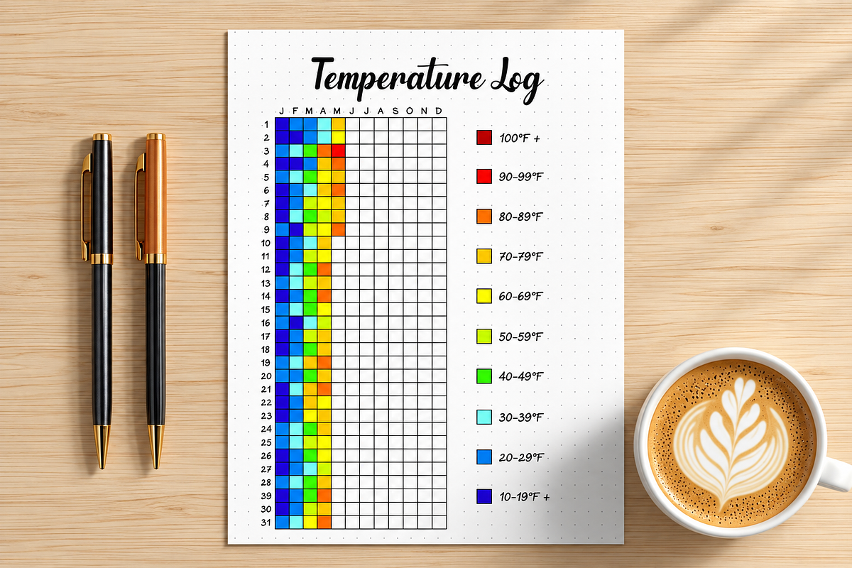 Yearly Trackers Bundle, a Stationery Template by DreamyOverlay (Photo 8 of 9)