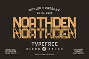 Northden Clean and Rough, a Sans Serif Font by 24Design Studios (Thumbnail 1 of 8)