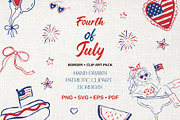 Fourth of July Clipart Bundle, a Seasonal Illustration by Fins and Fiction (Thumbnail 1 of 9)