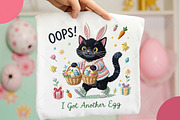 Faux Yarn Easter Funny Black Cat Png, an Illustration by OK Design (Thumbnail 2 of 6)