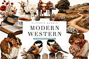 Modern Western Clipart Bundle, a Person Illustration by BusyDaydesign (Thumbnail 1 of 9)