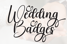 Wedding Badges | Script Font