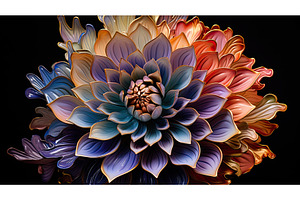 ornate baroque flower ai generated, a Nature Photo by pikepicture