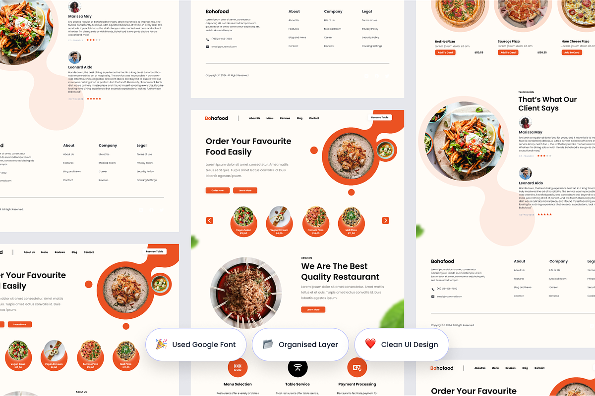 Bohofood- Food Landing Page, a Landing Page Template by Annora Studio (Photo 3 of 5)