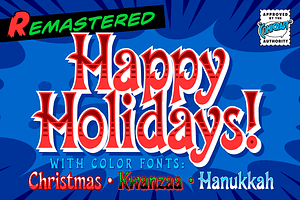 Happy Holidays - vintage poster font