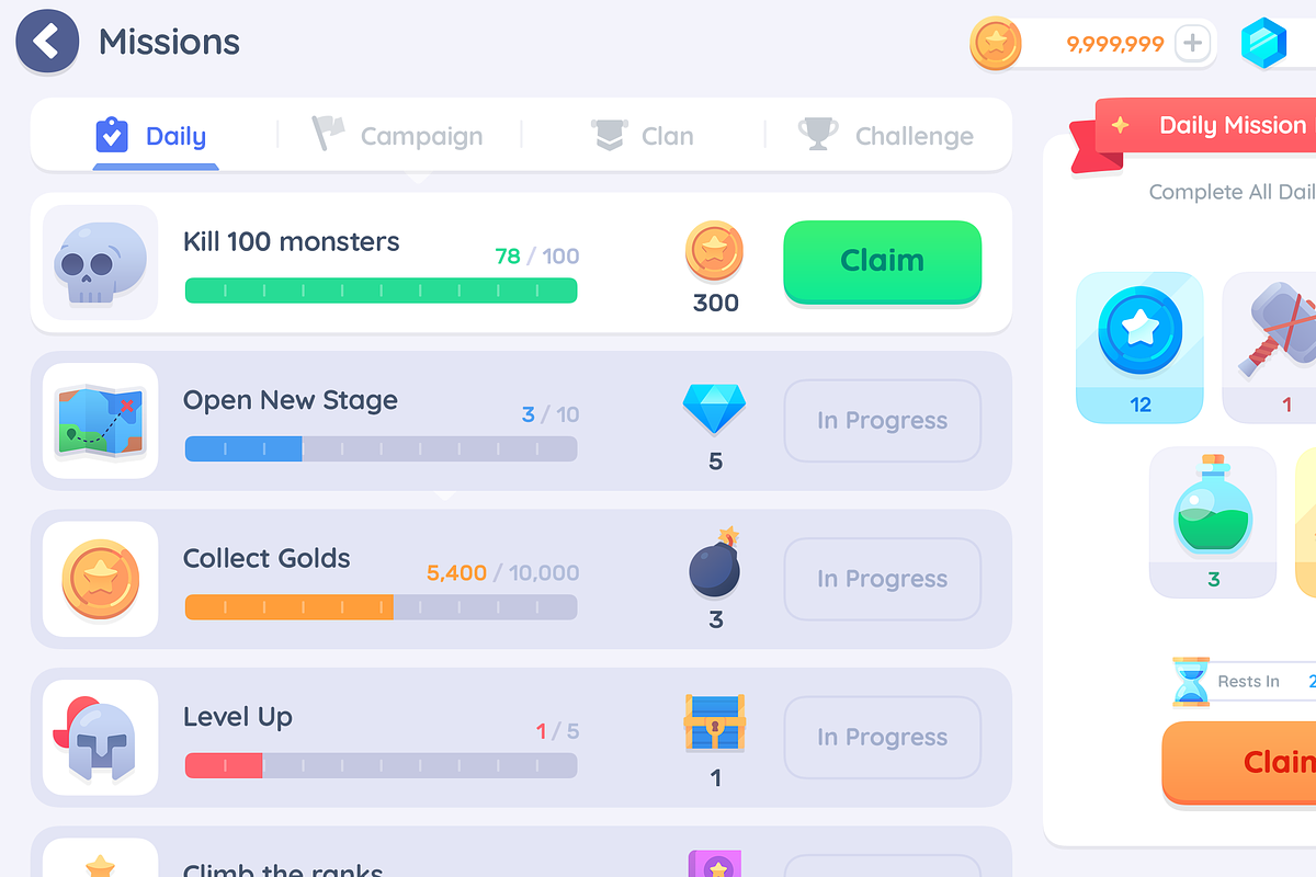 GUI Pro - Simple Casual, an UI Kit Template by LAYERLAB (Photo 47 of 108)