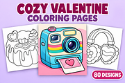 Cozy Valentine Coloring Pages Vol. 2, a Seasonal Illustration by Inkivelle Studio (Thumbnail 1 of 3)