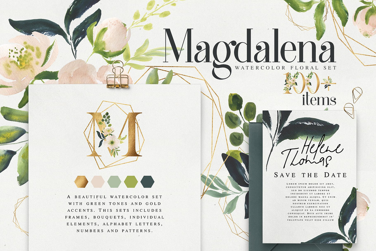 Watercolor Floral BUNDLE 2019, an Illustration by Charushella (Photo 6 of 7)