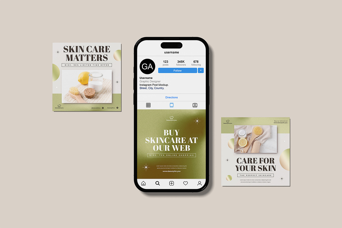 Instagram Post Mockup Bundles, an iPhone Mockup by Graphic Aesthetic (Photo 9 of 25)