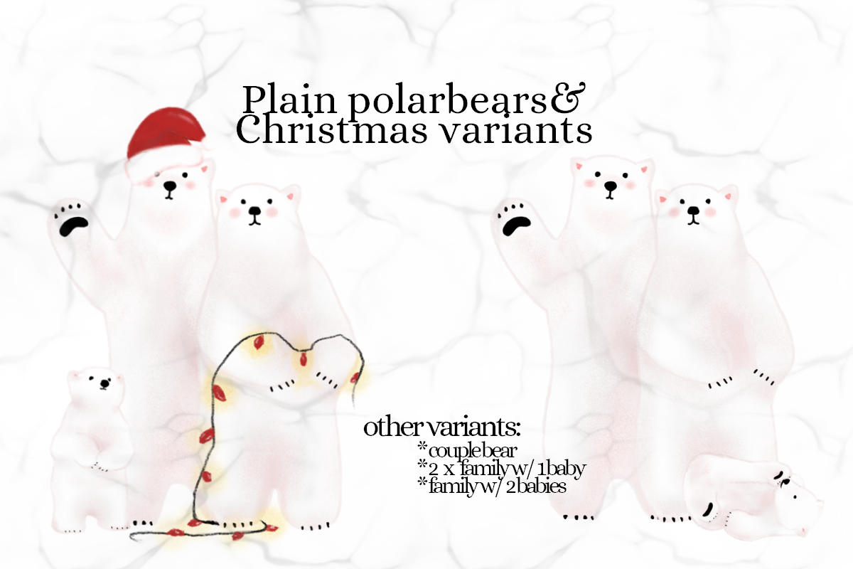 Holiday Polar Bears, an Animal Illustration by Tubigan Art (Photo 2 of 7)