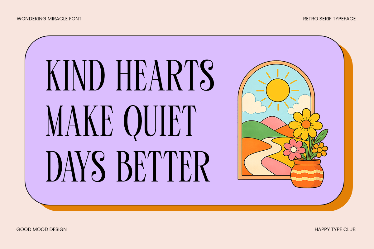 Retro Serif Font - Wondering Miracle, a Serif Font by Say Studio (Photo 5 of 10)