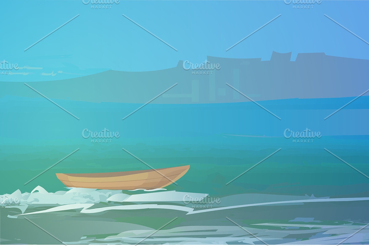 Fishing landscapes artwork vector, a Person Illustration by Fedor Fiberg Vector Shop (Photo 2 of 3)