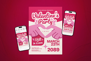 Valentine Party Event Flyer Set, a Flyer Template by The Good Store