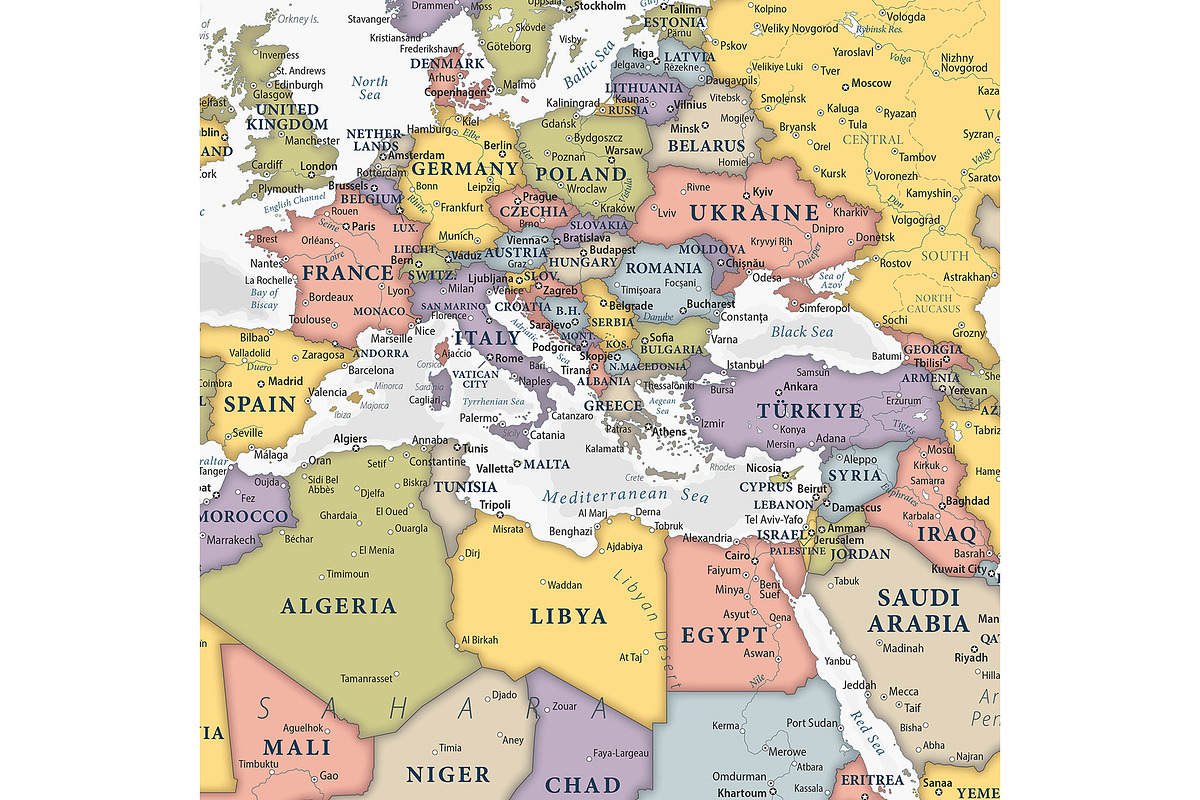 Vector World Map - Pacific View, a Graphic by PorcuPen Works (Photo 6 of 6)