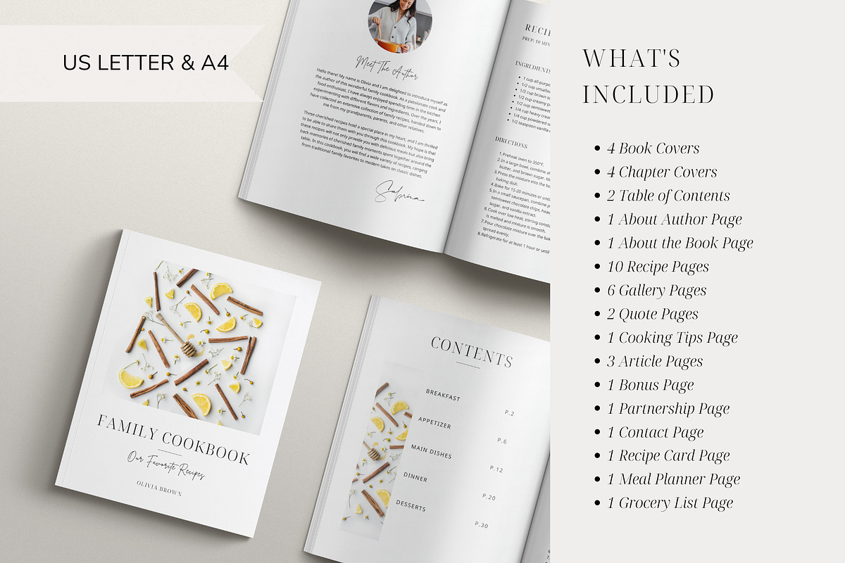 Minimal Recipe Book Template CANVA, a Magazine Template by OrganizationOasisRo (Photo 2 of 10)