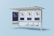 Bus Stop Poster Mockup, an Advertising Mockup by Xtrahive (Thumbnail 2 of 2)
