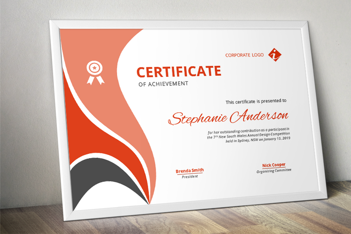Modern corporate docx certicicate, a Stationery Template by Inkpower (Photo 2 of 6)