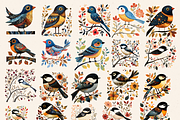 NORTH AMERICA FOLK ART BIRDS CLIPART, an Animal Illustration by Daring Digies (Thumbnail 4 of 10)