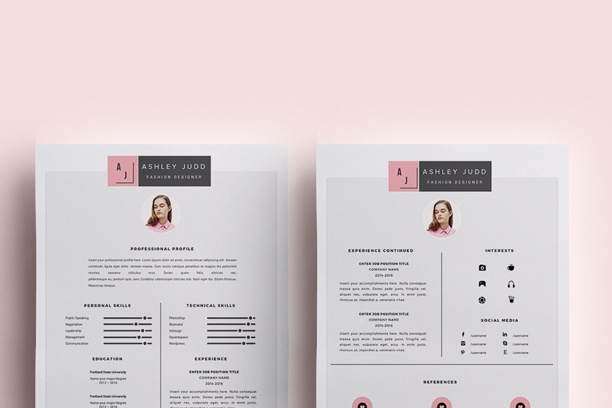 Fashion Designer Resume Template /CV, a Resume Template by Resume21 (Photo 2 of 5)
