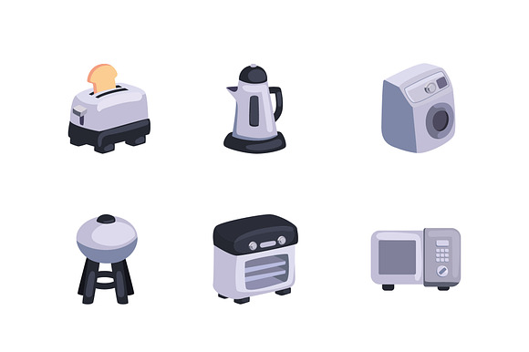 Kitchen Appliances Icons Set preview 3