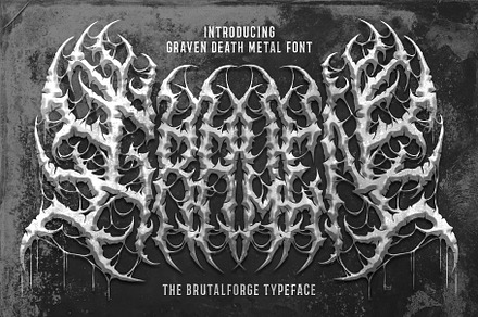 Graven Death Metal Font, a Blackletter Font by Fonday Studio