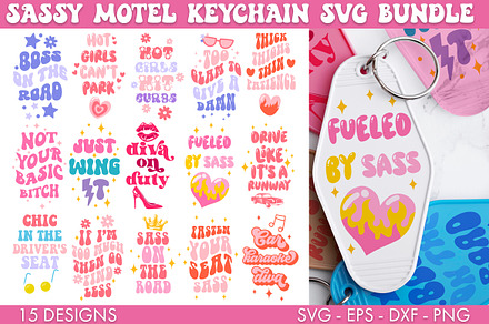 Sassy Motel Keychain SVG Bundle