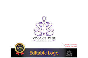 Zen-Inspired Yoga Logo Design, a Branding & Logo Template by YUDesignStore