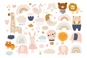Animals and Rainbows Bundle, an Animal Illustration by MoleskoStudio (Thumbnail 6 of 9)