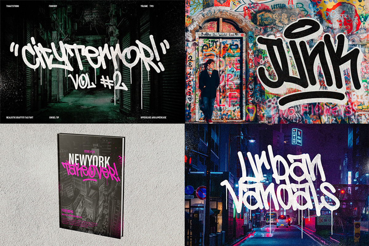 Complete Graffiti Font Bundles!, a Handwritten Font by tomatstudio (Photo 9 of 10)