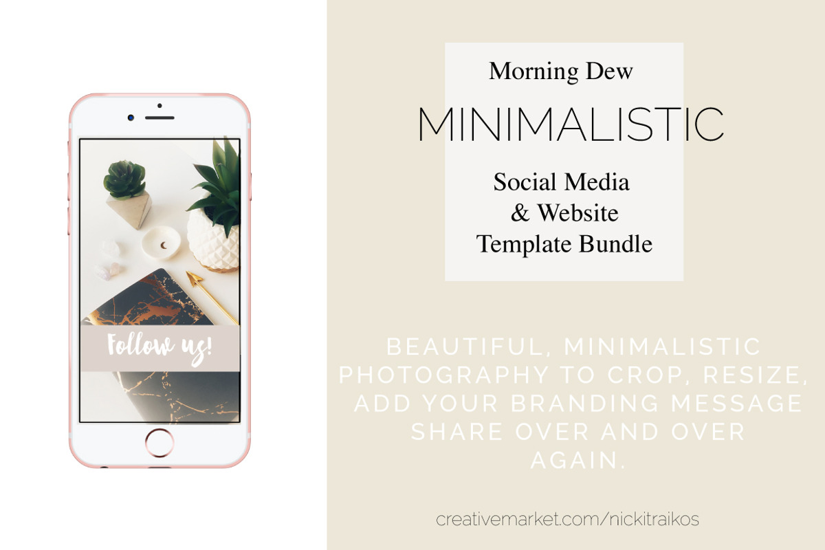 Morning Dew Social Media MEGA Bundle, a Social Media Template by life i design by Nicki (Photo 2 of 3)