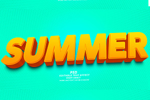 Summer Editable Text Effect PSD, a Layer Style Add-On by TrueVector
