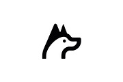 Minimal bold dog head logo, a Branding & Logo Template by Vectorium Studio (Thumbnail 1 of 2)