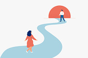 Long Distance Relationships, a Person Illustration by Mary Long (Thumbnail 3 of 3)