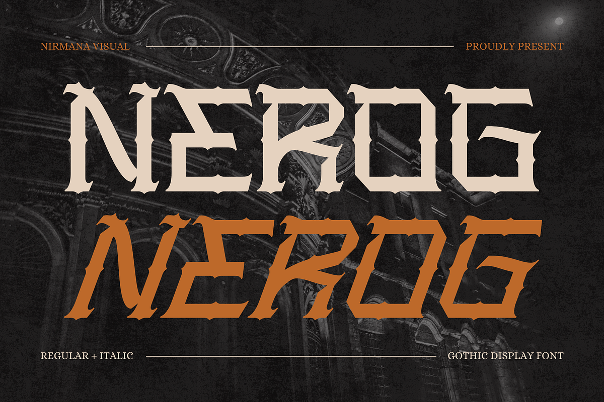 Nerog Gothic - Blackletter Logo Font, a Blackletter Font by Nirmana Visual (Photo 1 of 10)