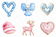 Christmas Pastel Cookie Clipart Bund, an Illustration by DreamPrint404 (Thumbnail 3 of 7)