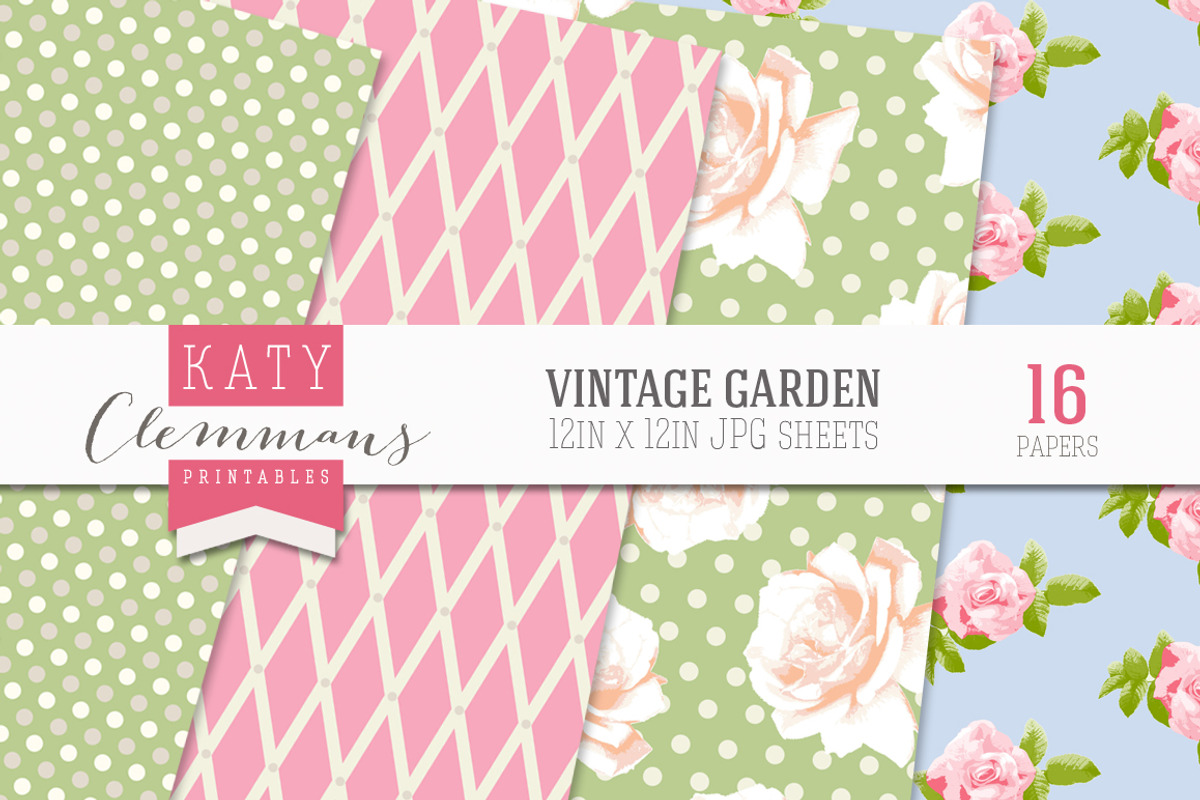 Vintage Garden papers preview 2