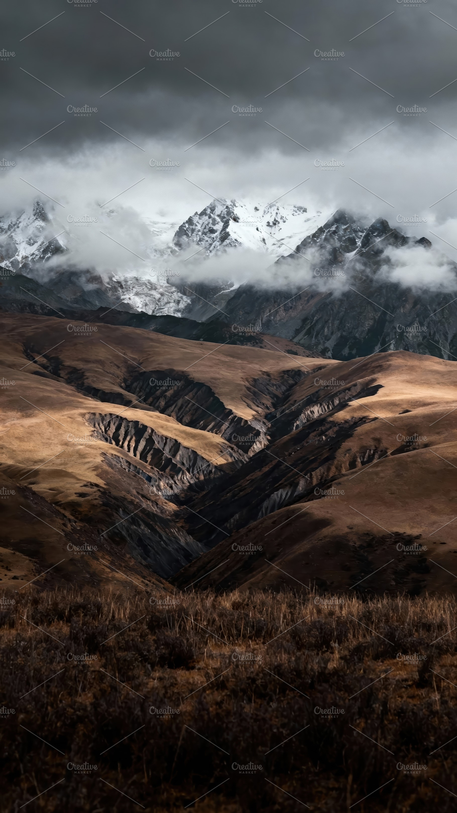 Dramatic Mountain Landscape, a Nature Photo by Virgo Studio